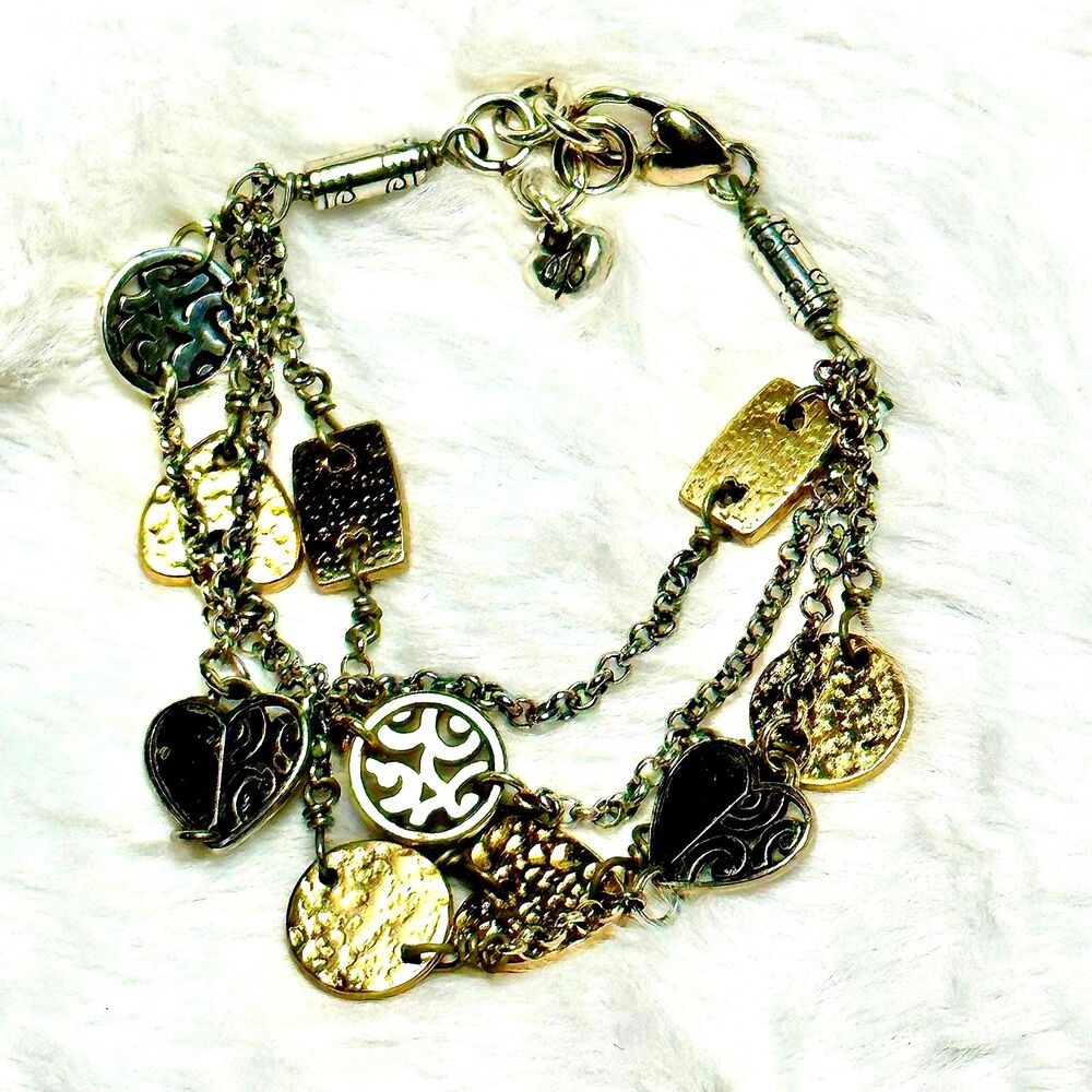 Brighton Multi Layered Scrollwork Bracelet 8"